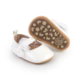 White Bow Pre Walker Pumps